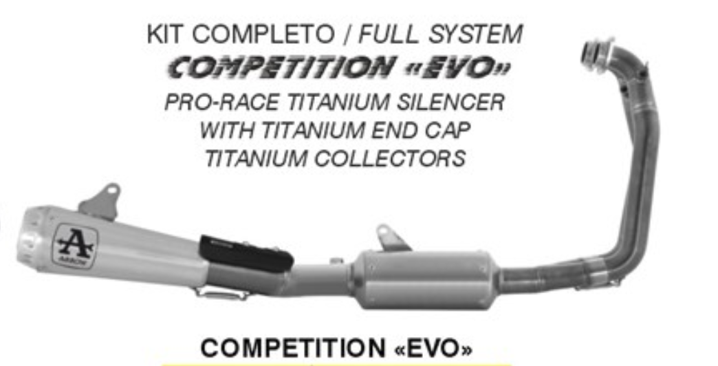 Arrow Racing Competition EVO Full Exhaust System w/ Pro-Race Silencer | Aprilia RS 660 (2025)